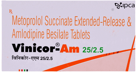 VINICOR AM 25/2.5MG TAB 