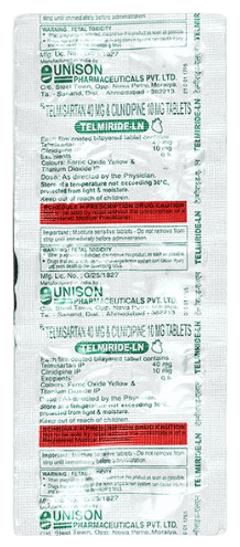 Telmiride LN 10mg/40mg Tablet