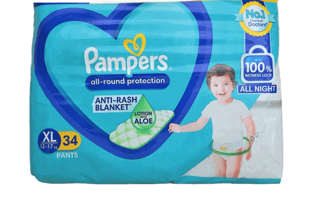 Pampers Baby-Dry Pants XL 34 Lotion with Aloe Vera