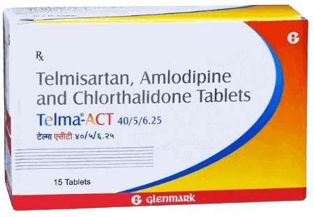 Telma ACT 40mg/5mg/6.25mg Tablet